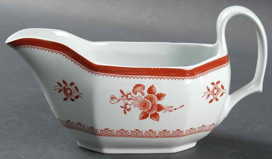 Gloucester Red (Fine Stone) Gravy Boat by Spode-1
