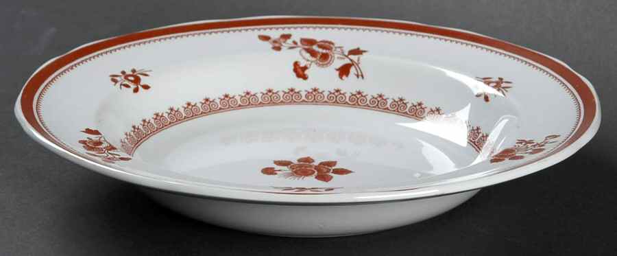 Gloucester Red (Fine Stone) Rim Soup Bowl by Spode-1