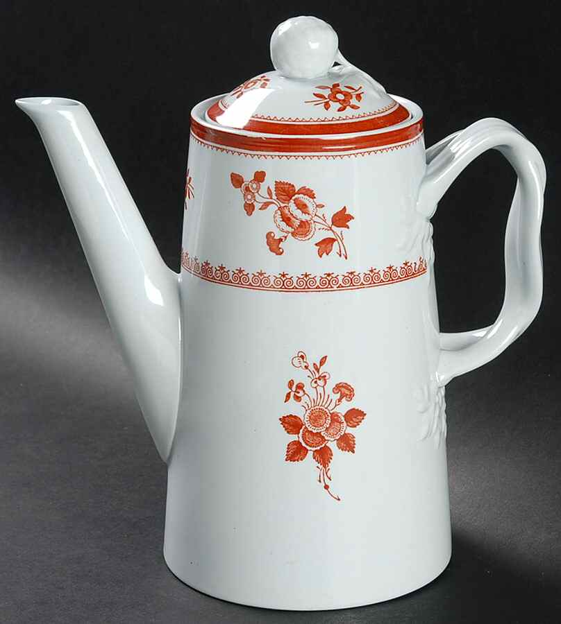 Gloucester Red (Fine Stone) Small Coffee Pot & Lid by Spode-1