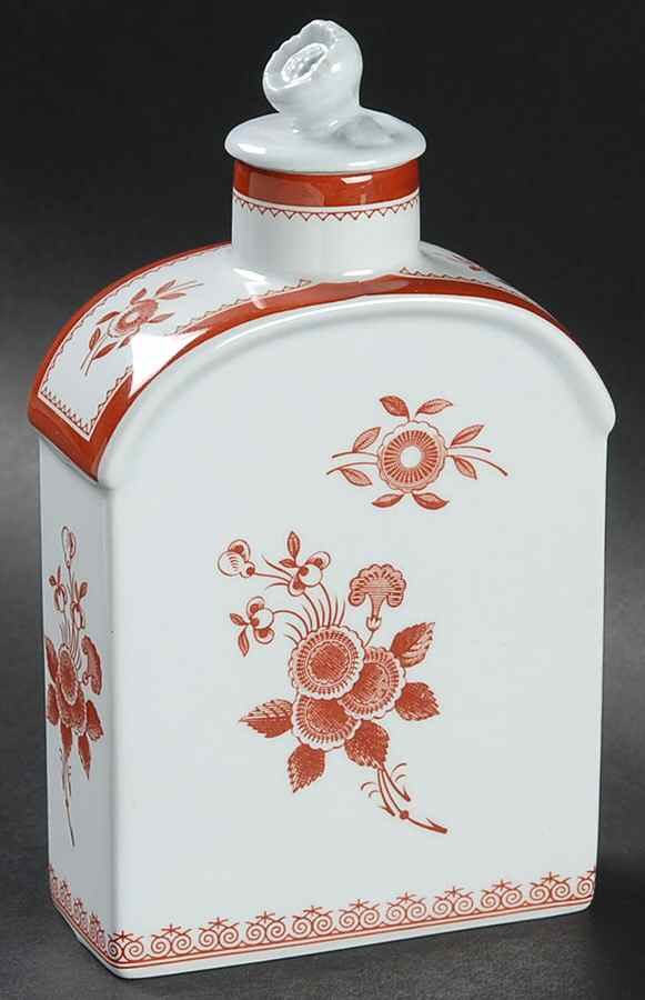 Gloucester Red (Fine Stone) Tea Caddy & Lid by Spode-1