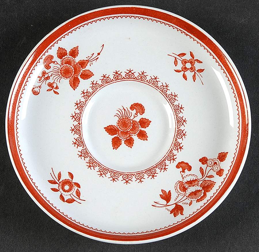 Gloucester Red (Fine Stone) Saucer for Demitasse Cup by Spode-1