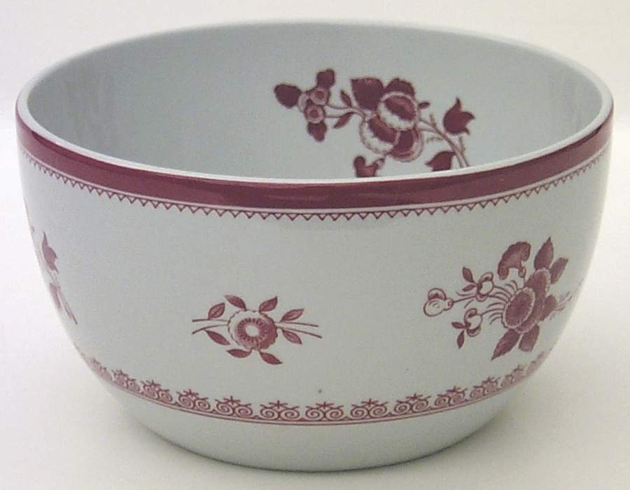 Gloucester Red (Fine Stone) Open Rice/Sugar Bowl by Spode-1