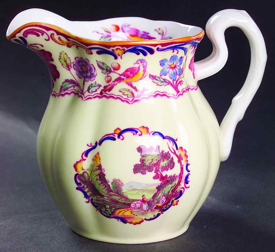Gobelin (Scalloped, Yellow Trim) 12 Oz Jug by Spode-1