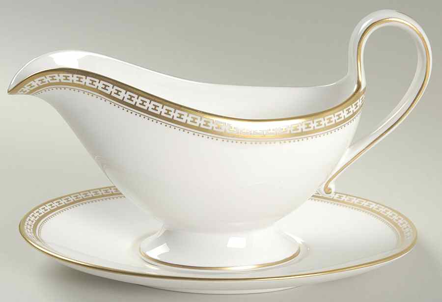 Golden Bracelet Gravy Boat & Underplate by Spode-1