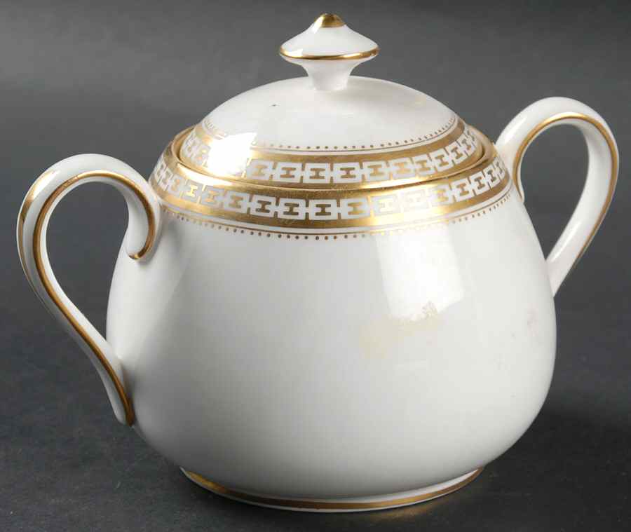 Golden Bracelet Sugar Bowl & Lid by Spode-1