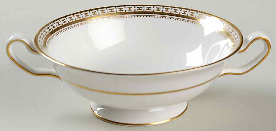 Golden Bracelet Footed Cream Soup Bowl by Spode-1