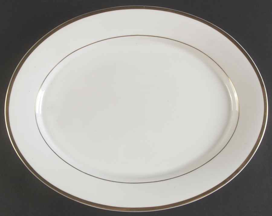 Golden Eternity 15" Oval Serving Platter by Spode-1