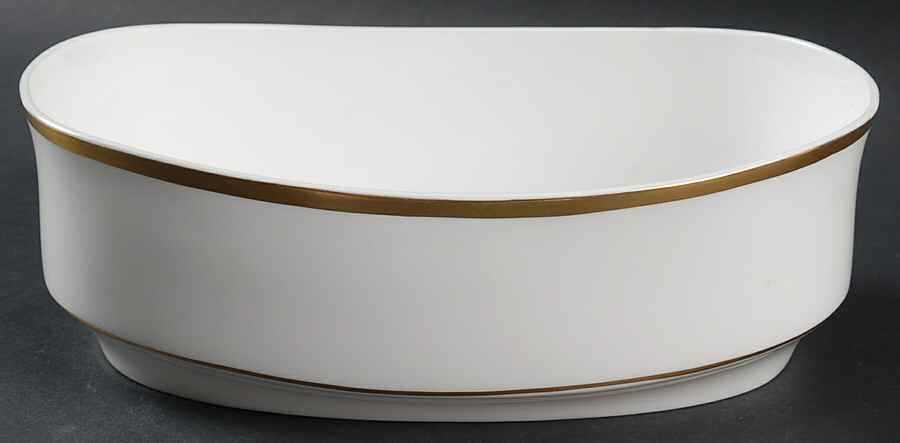 Golden Eternity 8" Oval Vegetable Bowl by Spode-1