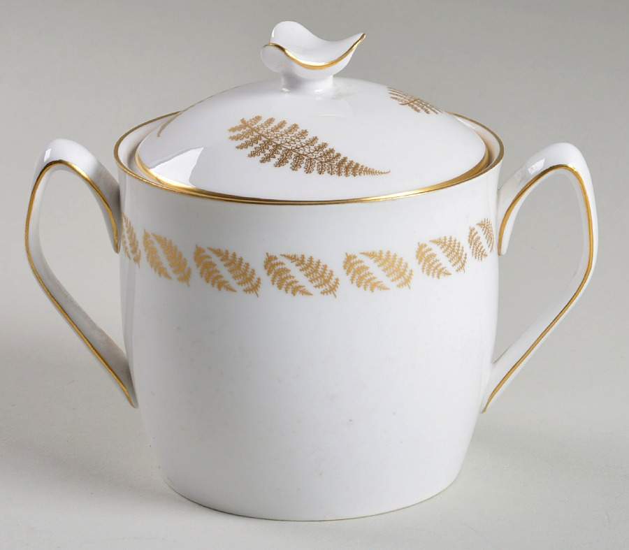 Golden Fern Sugar Bowl & Lid by Spode-1