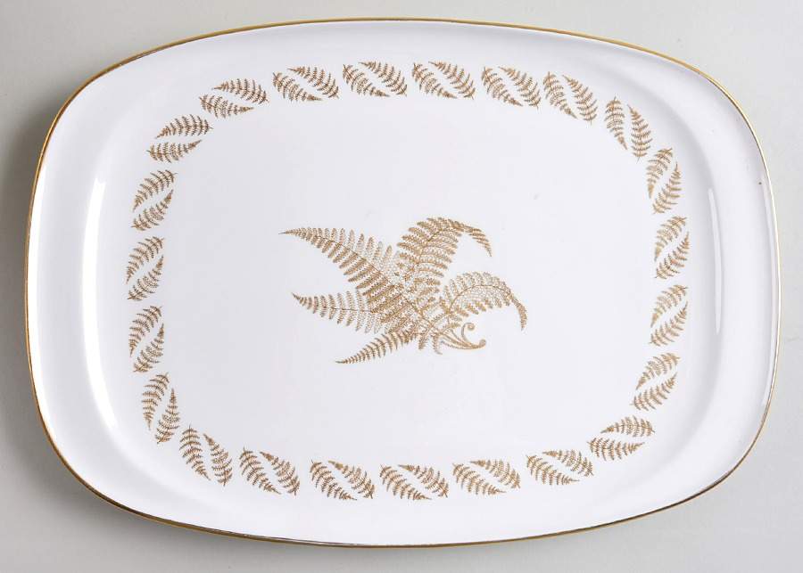 Golden Fern 12" Oval Serving Platter by Spode-1