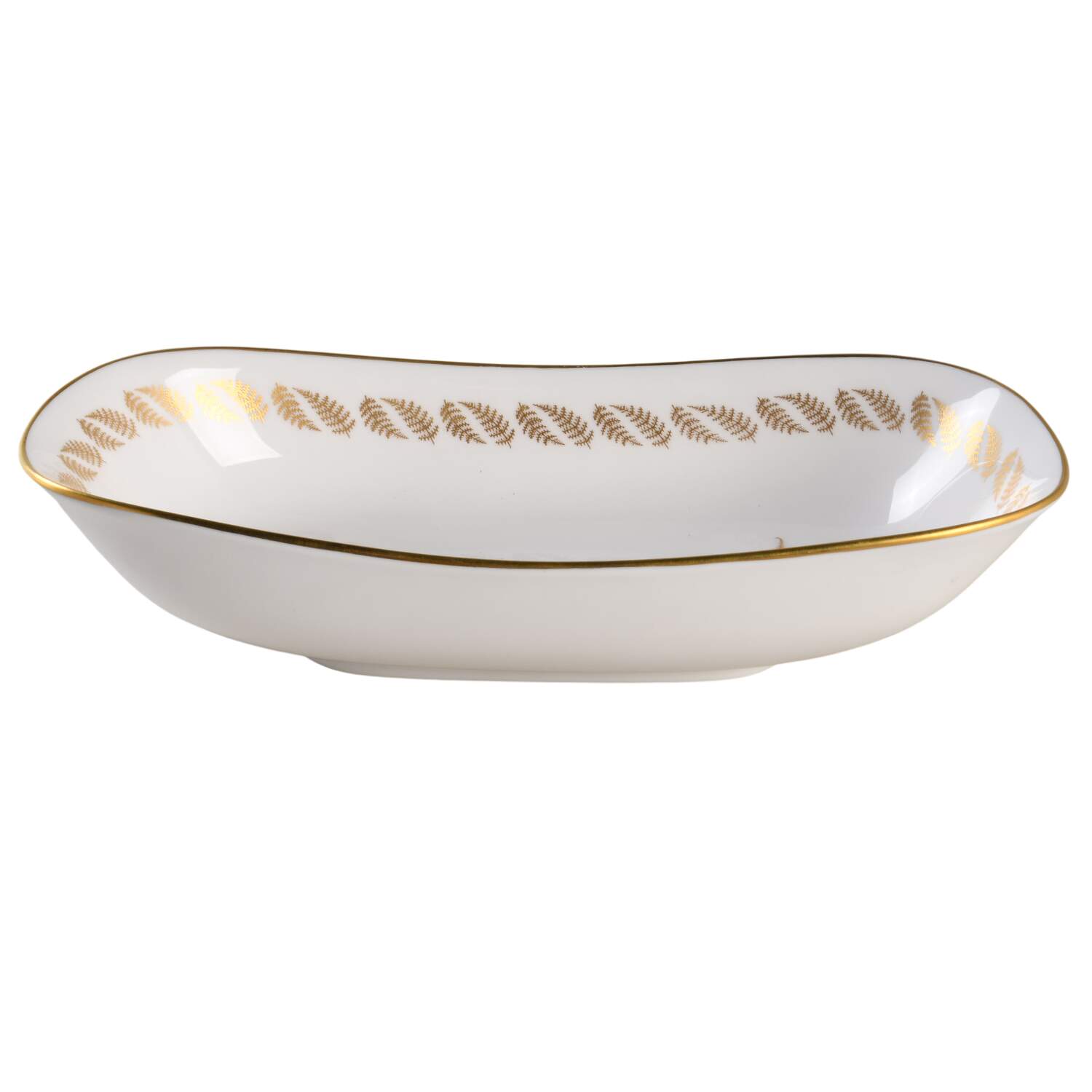 Golden Fern 9" Oval Vegetable Bowl by Spode-1