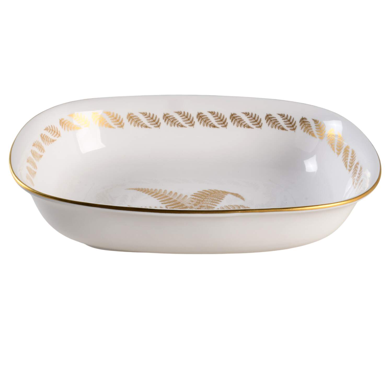 Golden Fern 10" Oval Vegetable Bowl by Spode-1