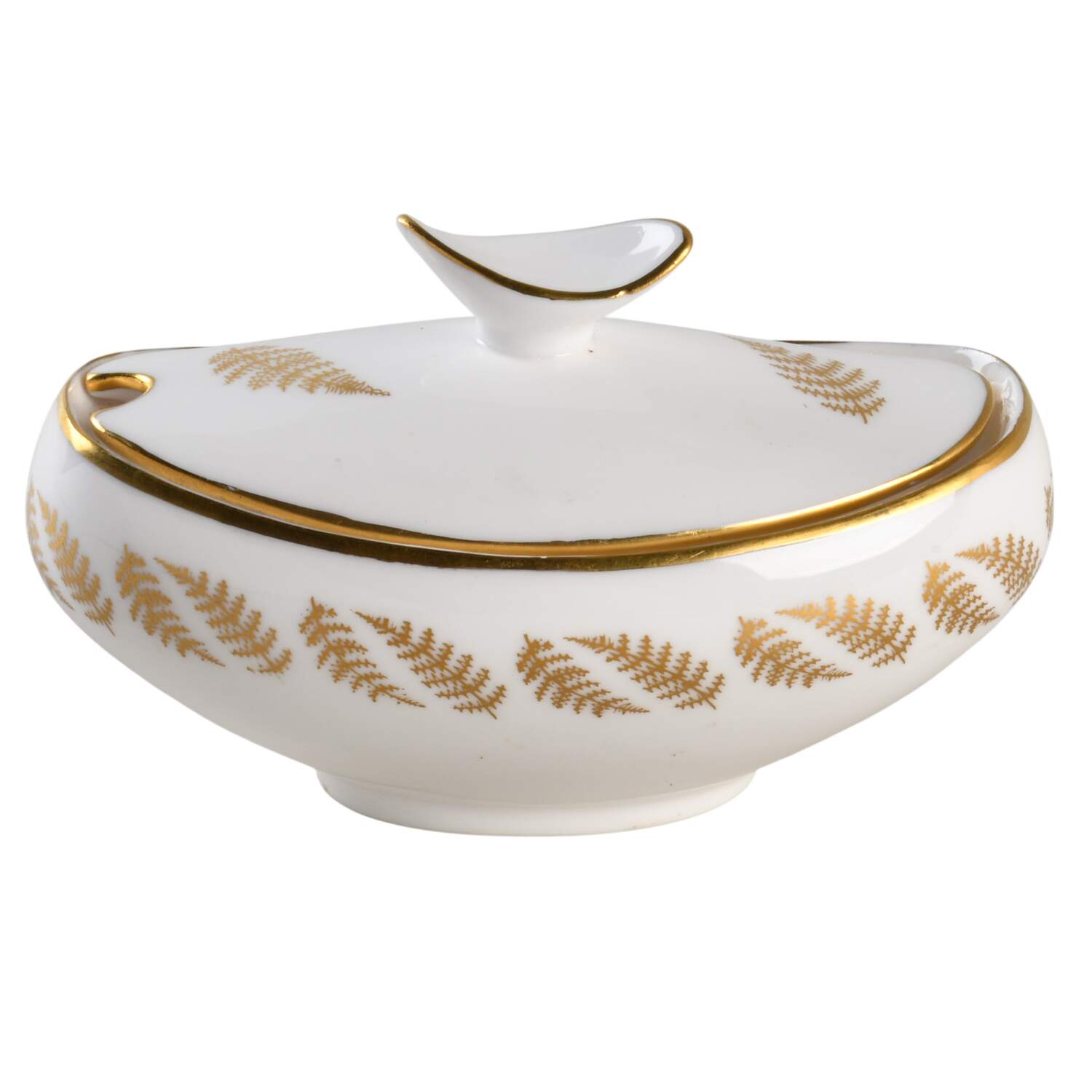 Golden Fern Mustard Jar & Lid by Spode-1