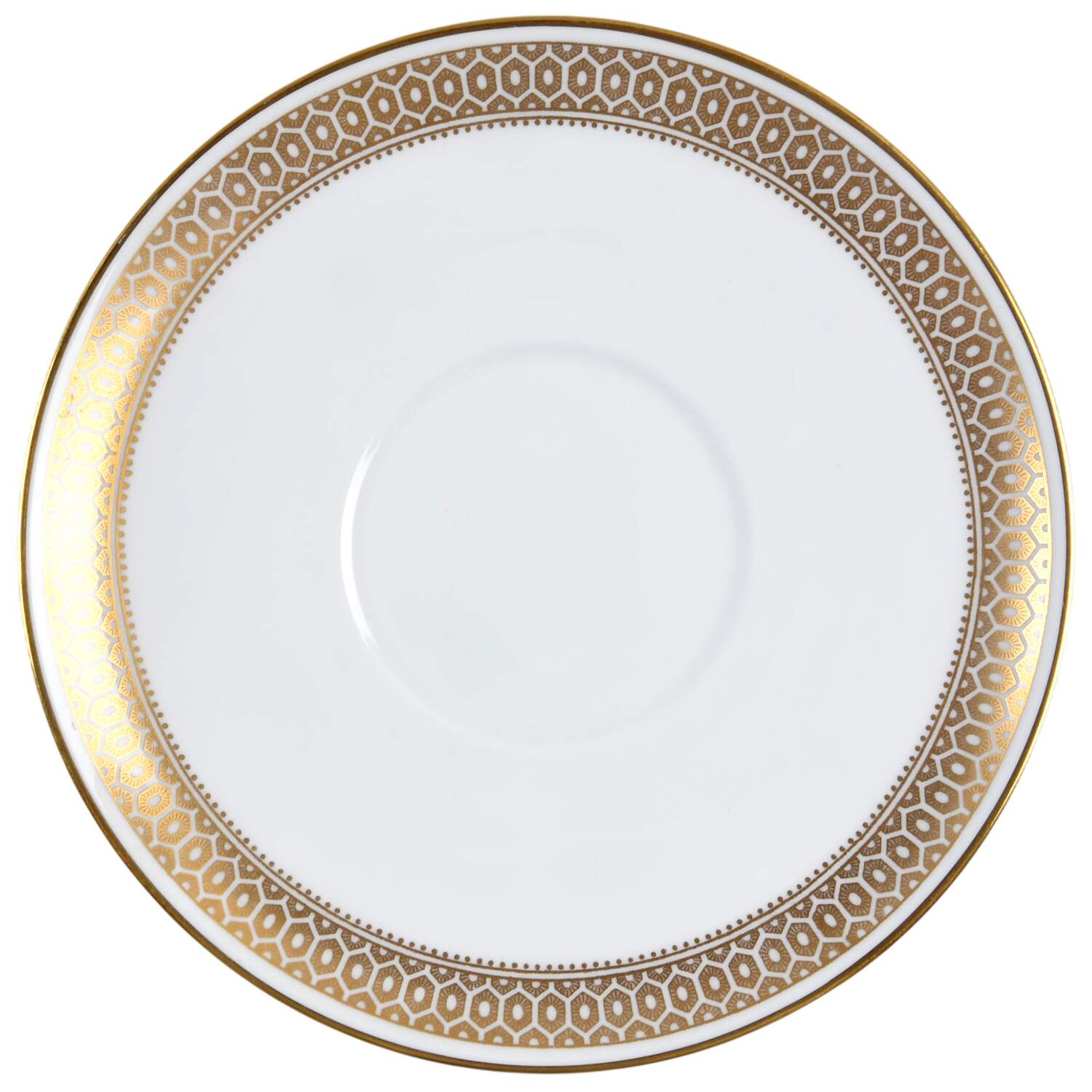 Golden Honeycomb Saucer for Cream Soup Bowl by Spode-1