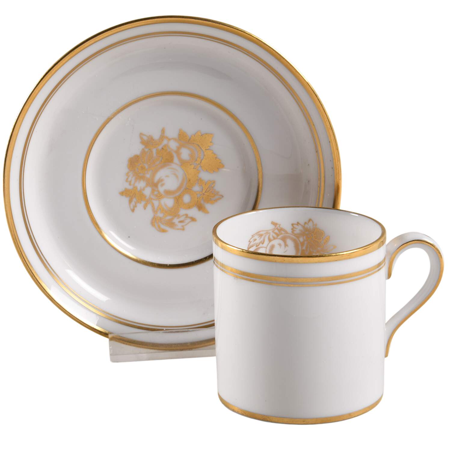 Golden Harvest Flat Demitasse Cup & Saucer Set by Spode-1