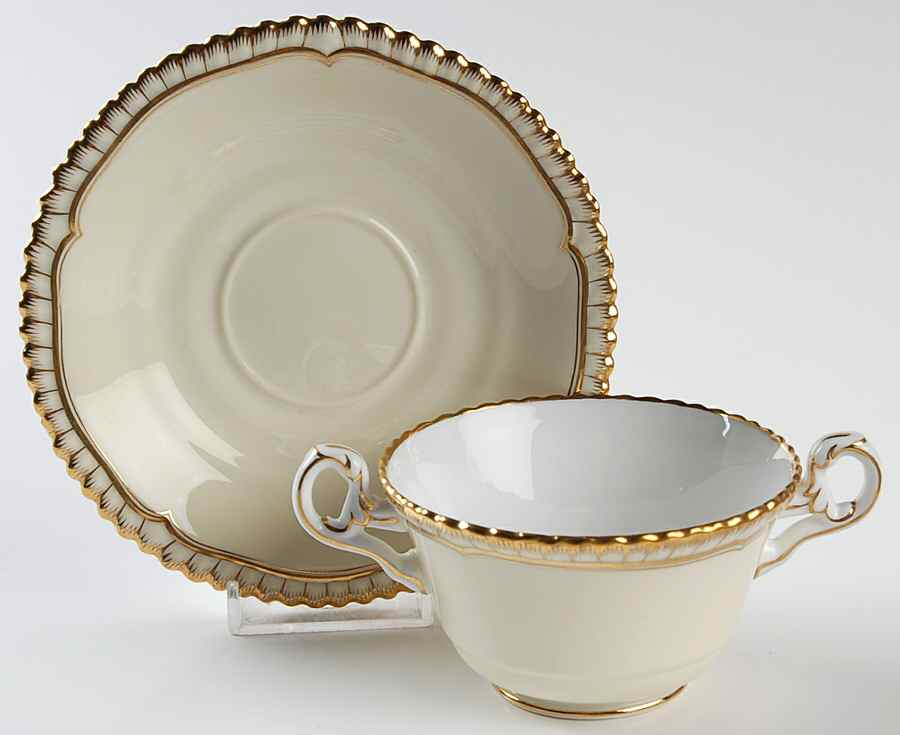 Goldsmith Footed Bouillon Cup & Saucer by Spode-1