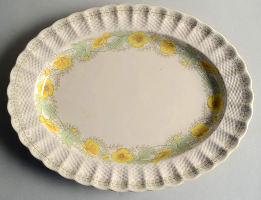 Golden Meadow 13" Oval Serving Platter by Spode-1