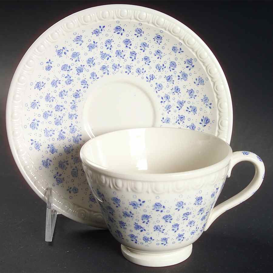 Gossamer Blue Footed Cup & Saucer Set by Spode-1
