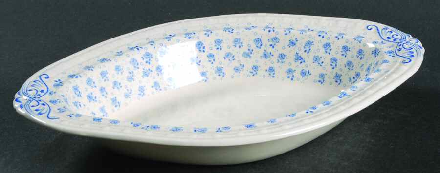 Gossamer Blue 9" Oval Vegetable Bowl by Spode-1