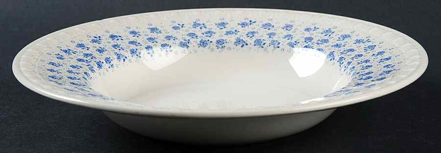 Gossamer Blue Rim Soup Bowl by Spode-1