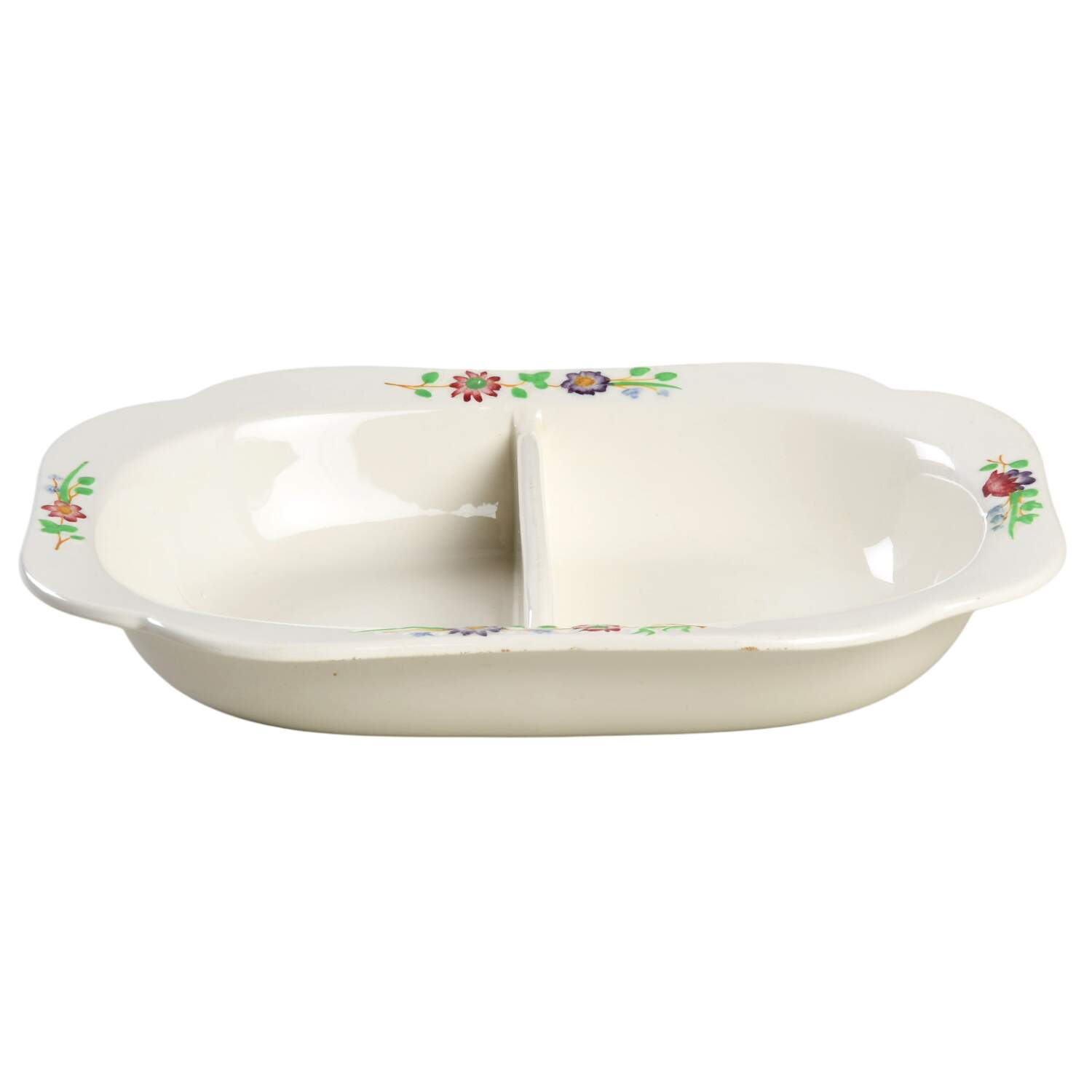 Golden State Rectangular Divided Vegetable Bowl by Spode-1