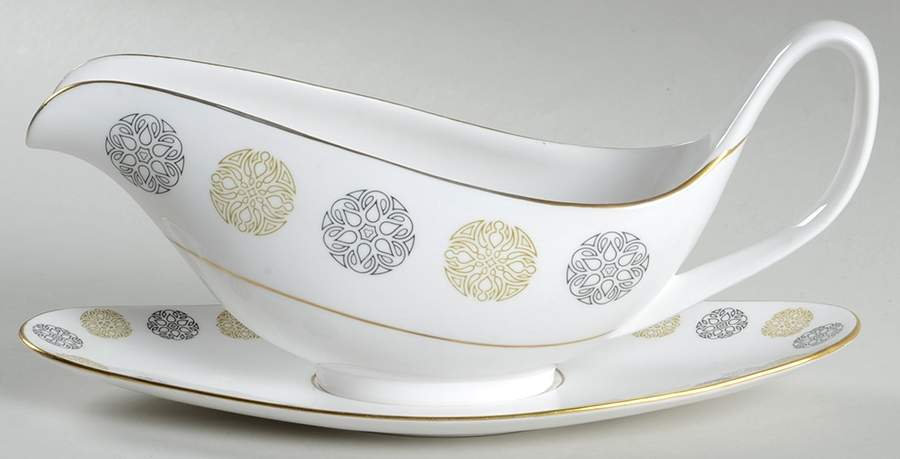 Gothic Gravy Boat & Underplate by Spode-1