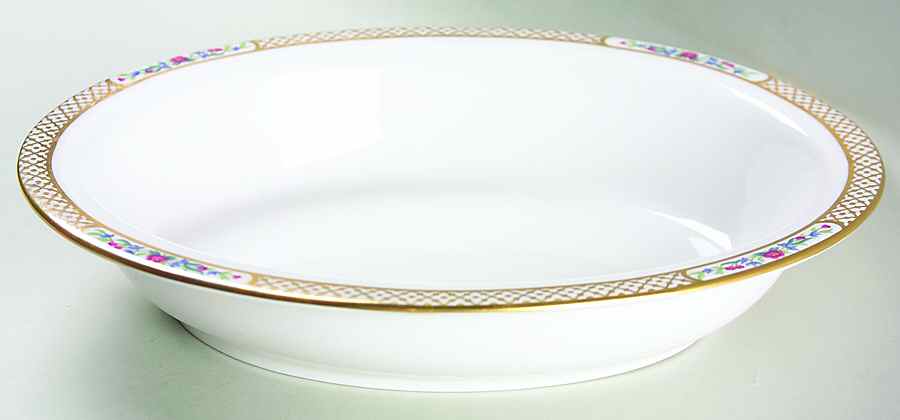 Golden Trellis 9" Oval Vegetable Bowl by Spode-1