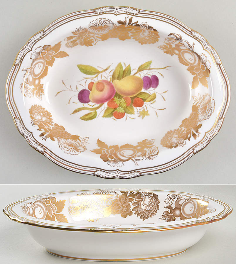 Golden Valley 9" Oval Vegetable Bowl by Spode-1