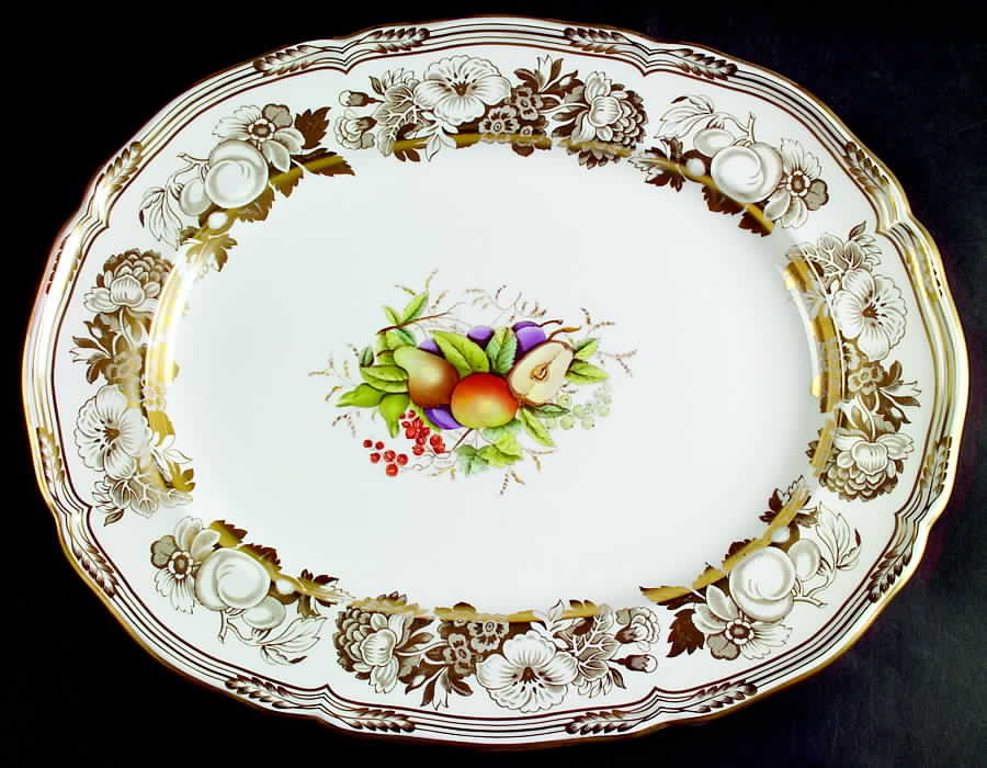 Golden Valley 14" Oval Serving Platter by Spode-1