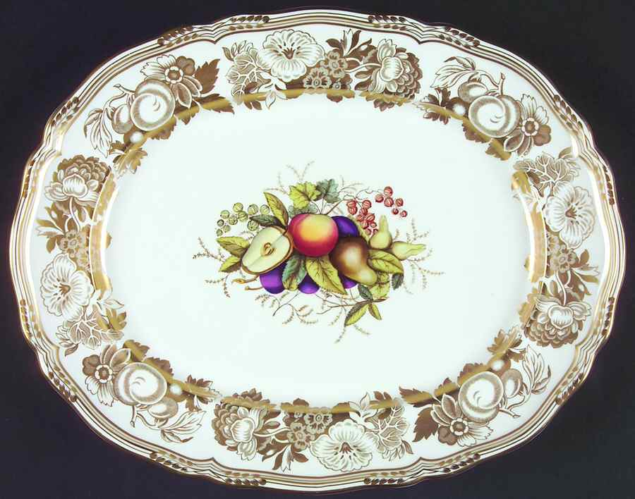 Golden Valley 12" Oval Serving Platter by Spode-1