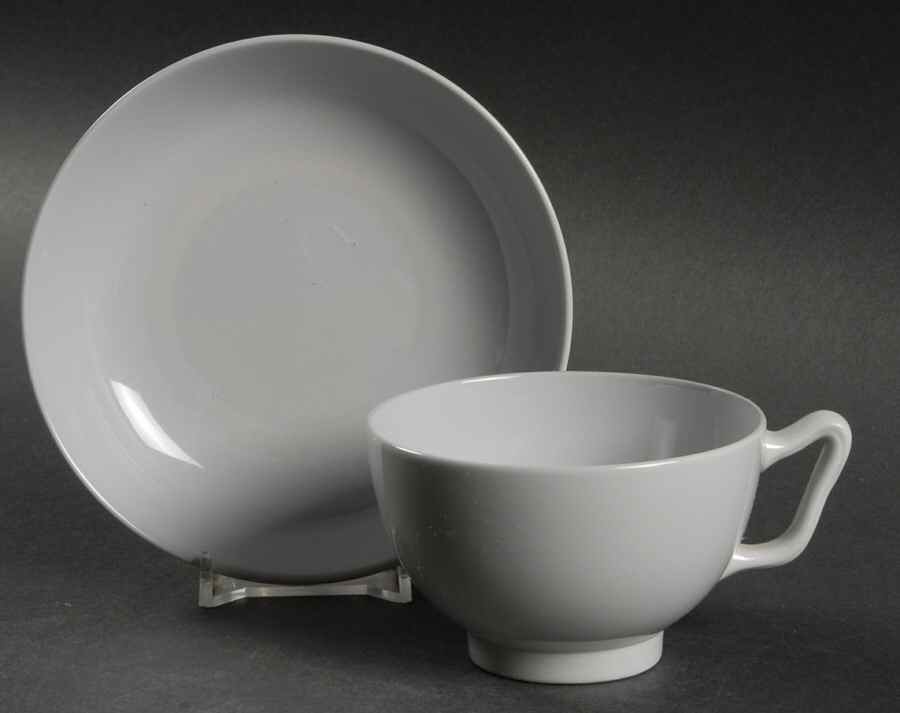 Graystone (New Stone) Canton Shape Footed Cup & Saucer Set by Spode-1