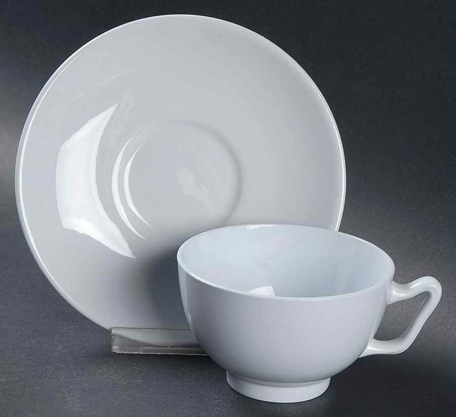 Graystone (Fine Stone) Canton Shape Footed Cup & Saucer Set by Spode-1
