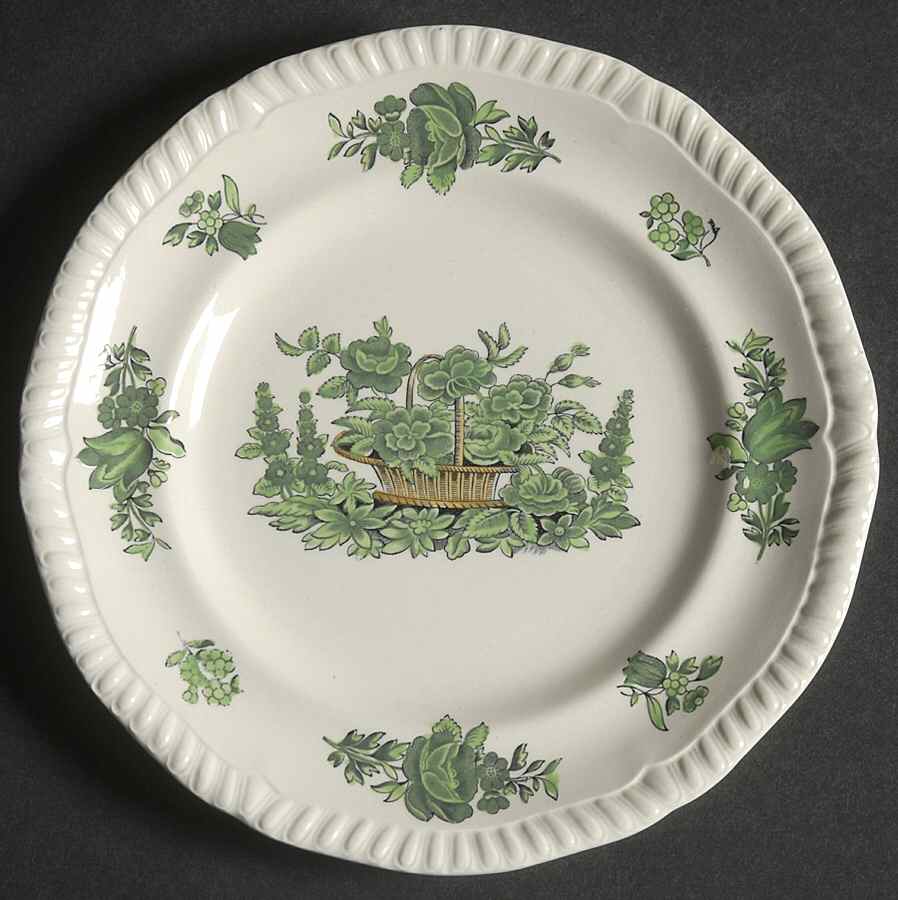 Green Basket (Earthenware, Gadroon, Not Trim) Bread & Butter Plate by Spode-1