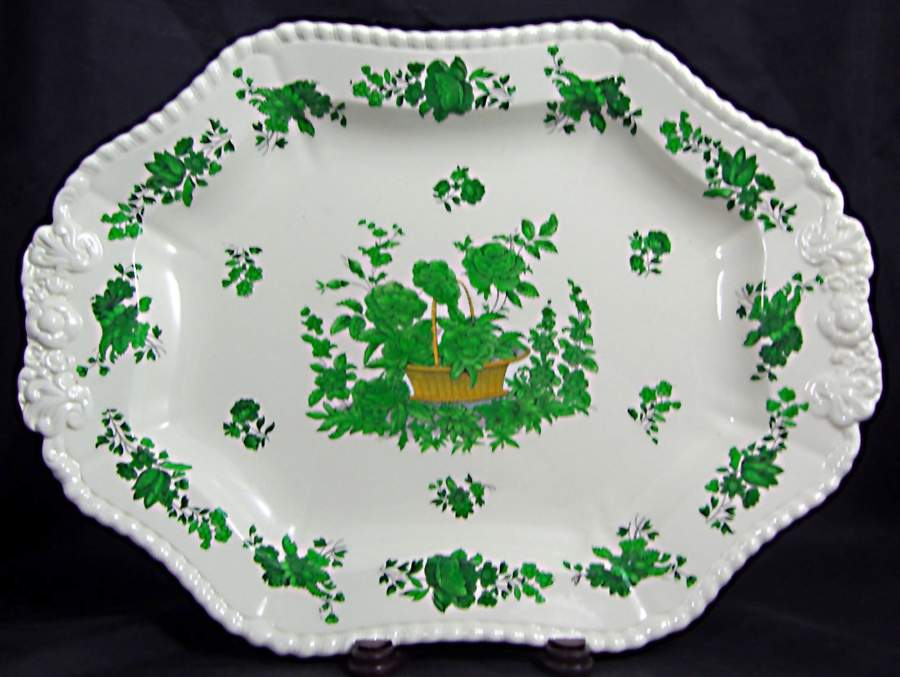 Green Basket (Earthenware, Gadroon, Not Trim) Underplate for Tureen by Spode-1