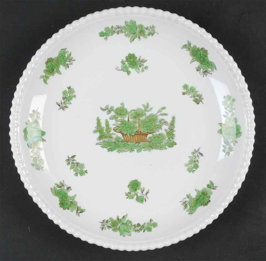 Green Basket (Bone, Gadroon, No Trim) Cake Plate by Spode-1