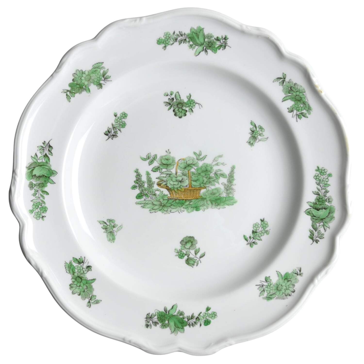 Green Basket (Stafford, No Trim) Dinner Plate by Spode-1