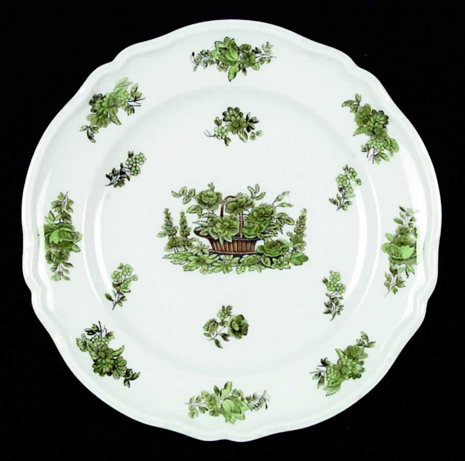 Green Basket (Stafford, No Trim) Salad Plate by Spode-1