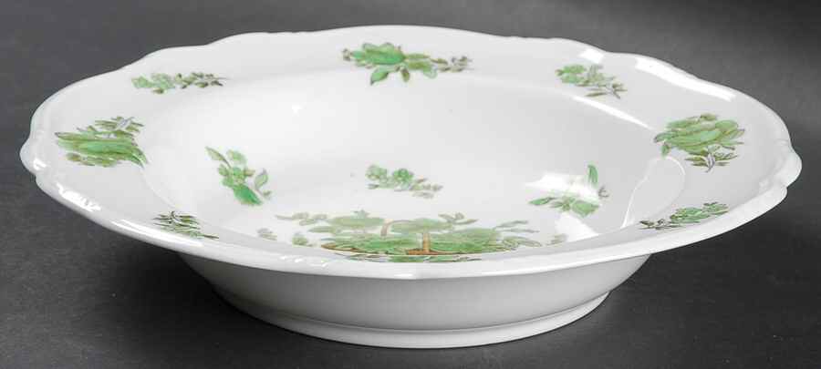 Green Basket (Stafford, No Trim) Rim Soup Bowl by Spode-1