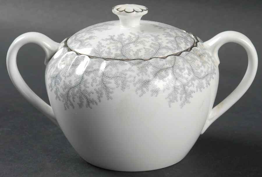 Gray Coral Sugar Bowl & Lid by Spode-1