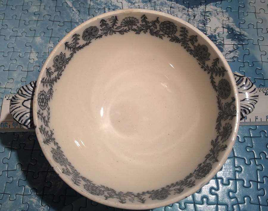 Gray Delhi Flat Cream Soup Bowl by Spode-1