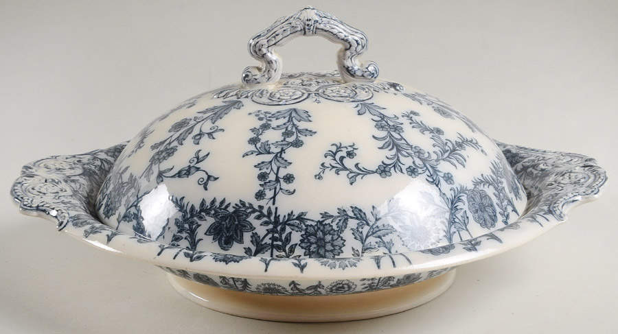 Gray Delhi Round Covered Vegetable by Spode-1