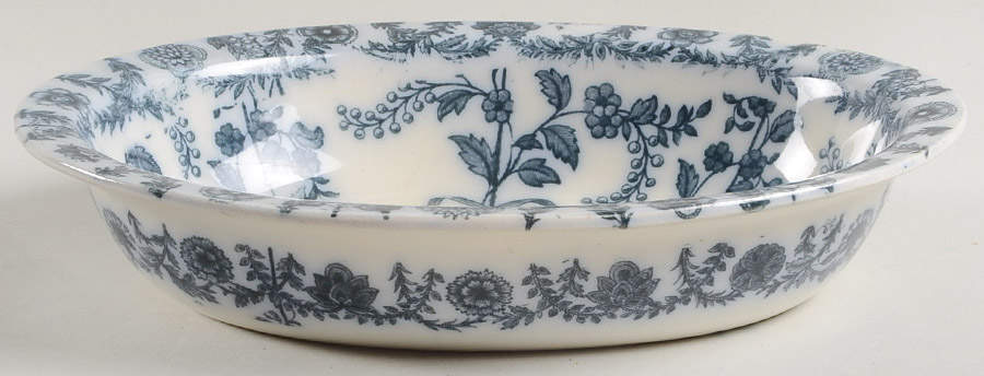Gray Delhi 8" Oval Vegetable Bowl by Spode-1
