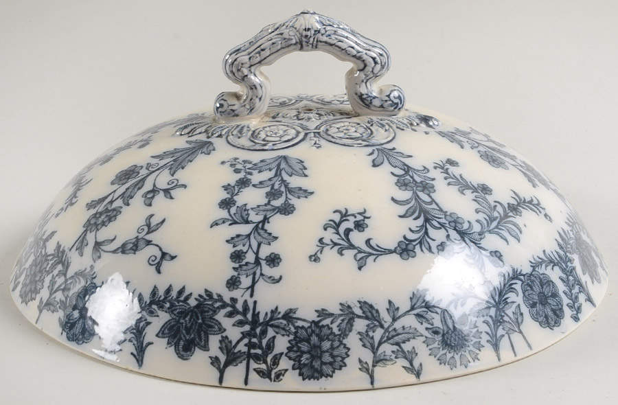 Gray Delhi Lid for Round Vegetable by Spode-1