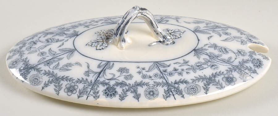 Gray Delhi Lid for Tureen by Spode-1