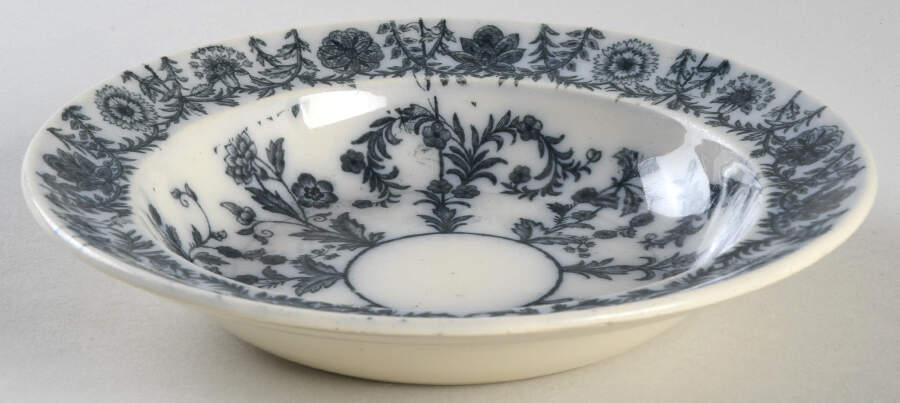 Gray Delhi Rim Cereal Bowl by Spode-1