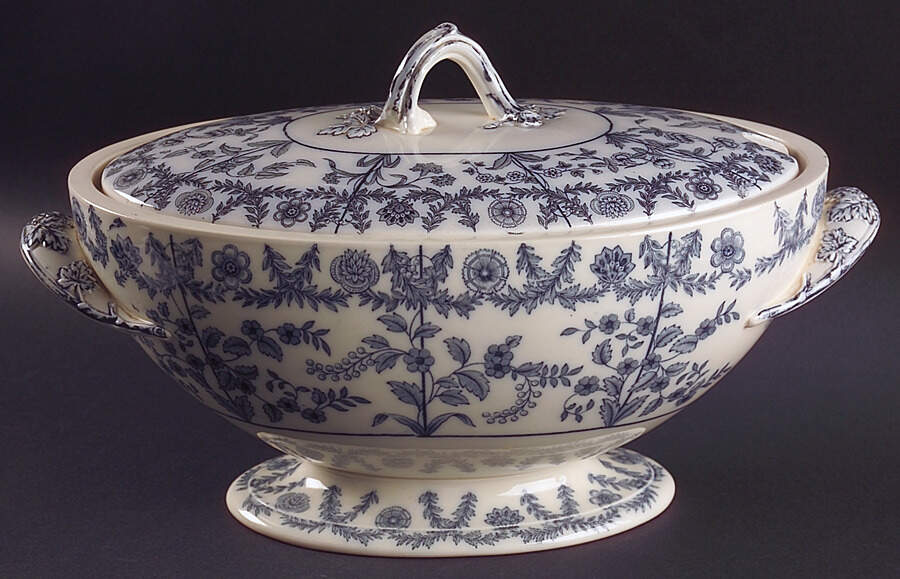 Gray Delhi Tureen &  Lid by Spode-1