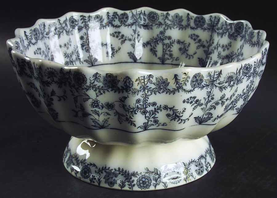 Gray Delhi Large Footed Fruit Bowl by Spode-1