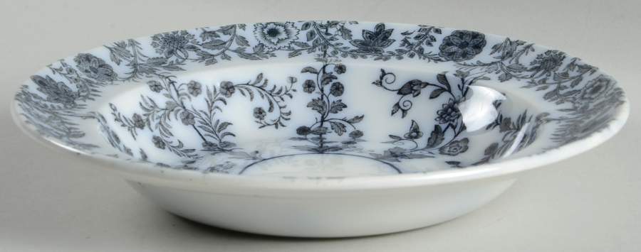 Gray Delhi Rim Soup Bowl by Spode-1