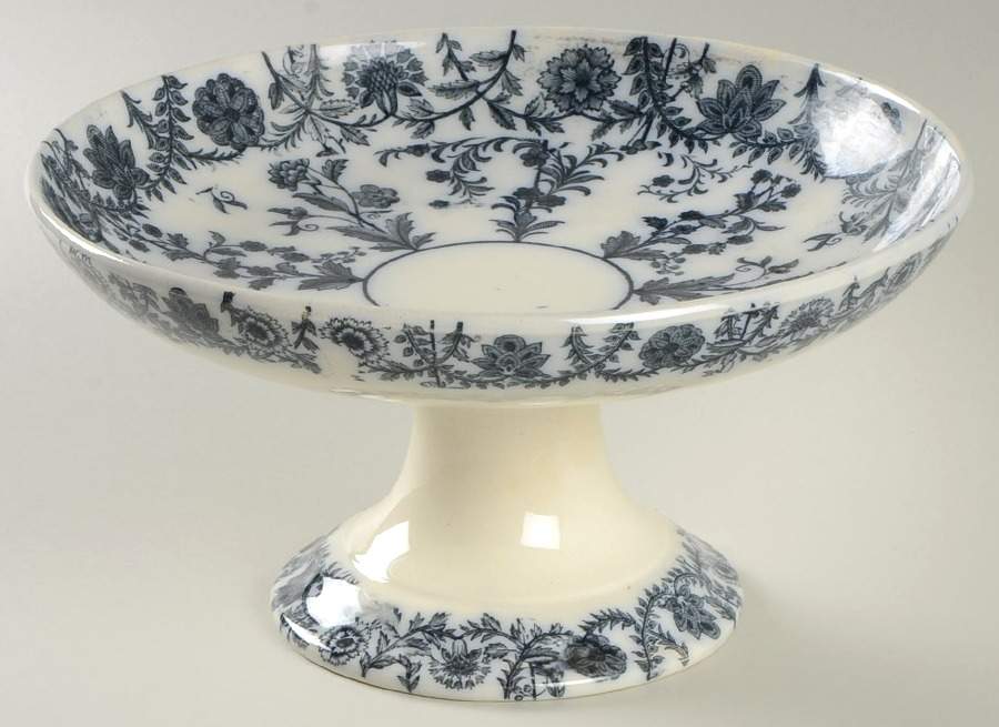 Gray Delhi Round Compote (Height X Width) by Spode-1
