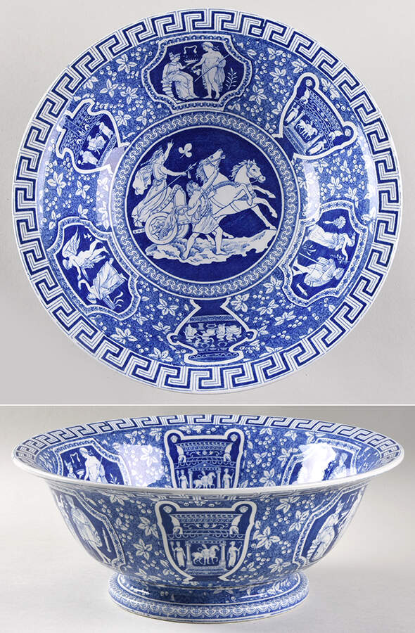 Greek Blue 10" Large Salad Serving Bowl by Spode-1